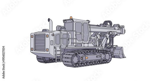 Heavy duty tracked drilling machine equipment.