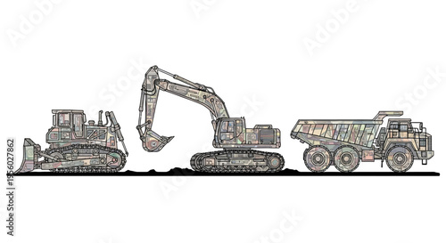 Heavy Machinery Construction Equipment Vehicles.