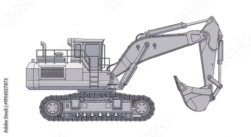 Heavy duty excavator machine equipment.