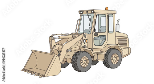 Heavy duty industrial wheel loader machine.