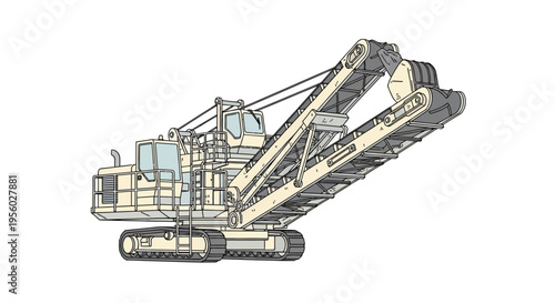 Large Excavator Machine Heavy Equipment.