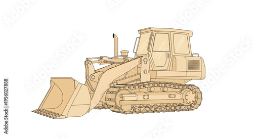 Heavy duty bulldozer construction equipment machine.