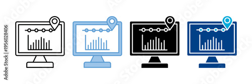 Tracking  Icon Set Multiple Style Collection
