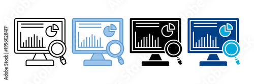 Data Analysis  Icon Set Multiple Style Collection