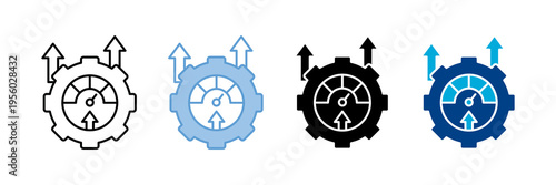 Efficiency   Icon Set Multiple Style Collection