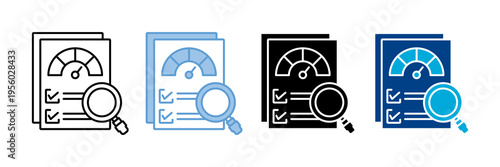 Evaluation Icon Set Multiple Style Collection