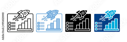 Performance Metrics Icon Set Multiple Style Collection