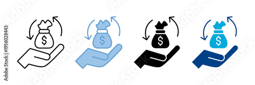 Roi Icon Set Multiple Style Collection