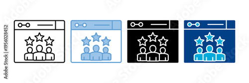 Review Icon Set Multiple Style Collection