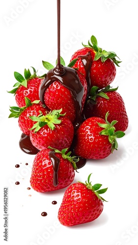 Strawberries covered in chocolate