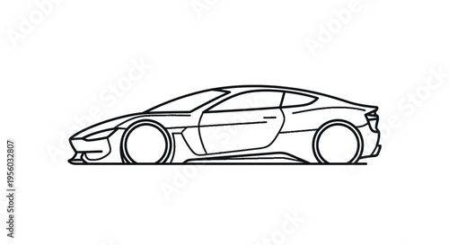 Side View of a Sports Car.