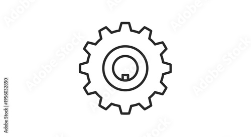 Gear icon symbol mechanical design.