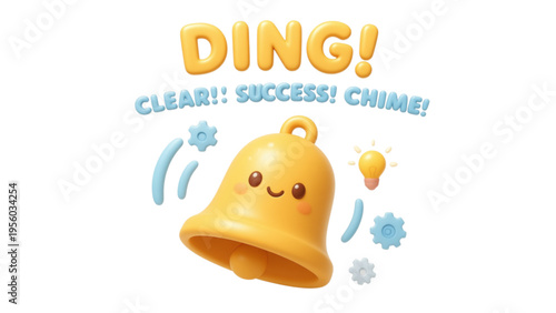 A festive Christmas bell vector icon designed as a holiday decoration symbol with a cute baby animal piggy bank illustration for financial savings