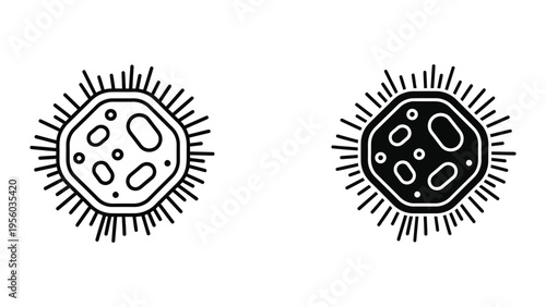Virus cells vector illustration, flat design