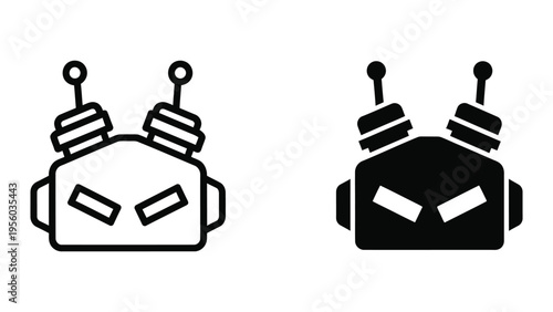 angry robots vector illustration, flat design