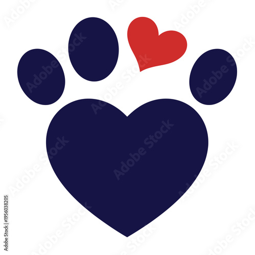 Pet logo modern design white background vector illustration