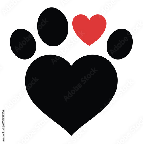 Pet logo minimal modern style clean vector on white background