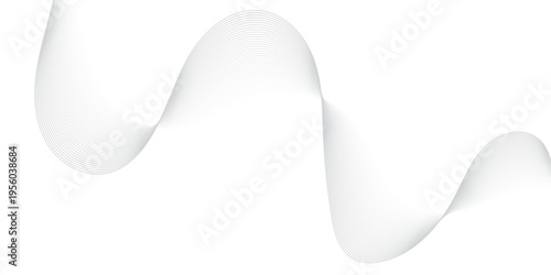 Vector abstract gradient wave Futuristic gray white abstract background. geometric flowing web smoke sound music digital blend curve line texture backgound.