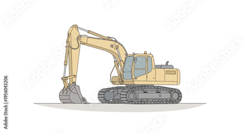 Heavy duty excavator construction equipment machine.