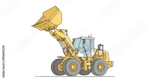 Yellow Construction Loader Machine Equipment.