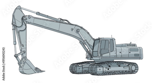 Large Excavator Machine Heavy Equipment.