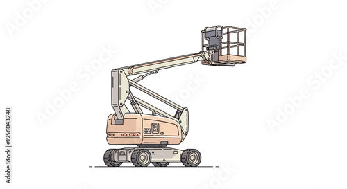 Aerial lift machine with basket.