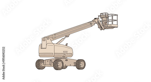 Aerial lift machine with basket.