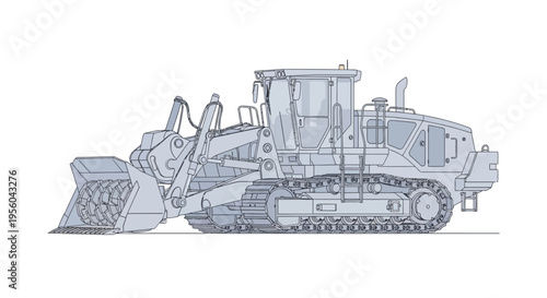 Bulldozer Heavy Equipment Construction Machine.