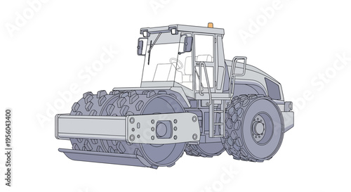 Large Road Roller Construction Machine.