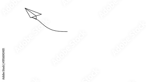 Document page continuous one line drawing animation minimalist outline style 4k video