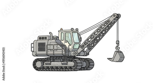 Heavy duty excavator machine equipment.