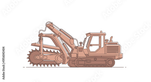 Large construction excavator machine equipment.