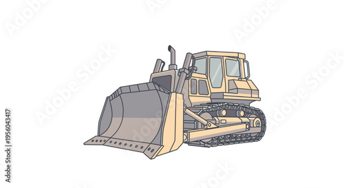 Bulldozer Construction Heavy Equipment Machine.