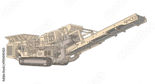 Large Industrial Heavy Machinery Equipment Crusher.