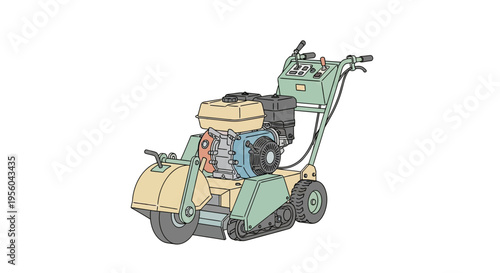 Vintage Lawn Mower Machine Equipment.