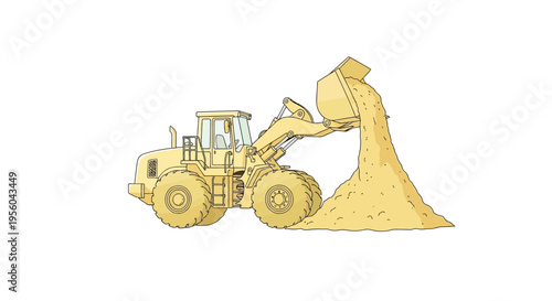 Yellow Wheel Loader Machine Heavy Equipment.