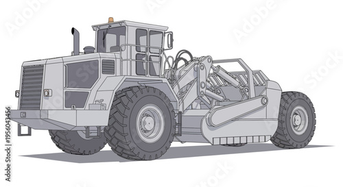 Large industrial construction tractor vehicle equipment.
