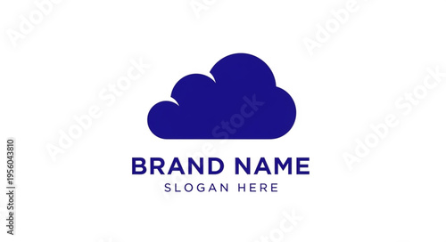 Cloud Logo Design - A simple and modern cloud icon for technology and weather-related businesses.