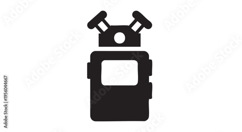 Portable Recorder Handheld Digital Audio - Black Filled Icon Vector
