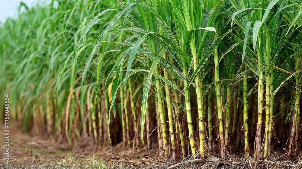 Fototapeta premium Sugarcane field on a farm