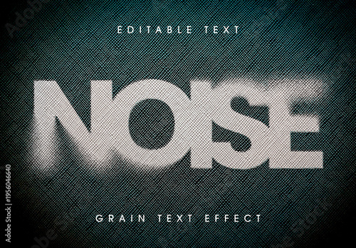Grain Noise Text Effect Mockup