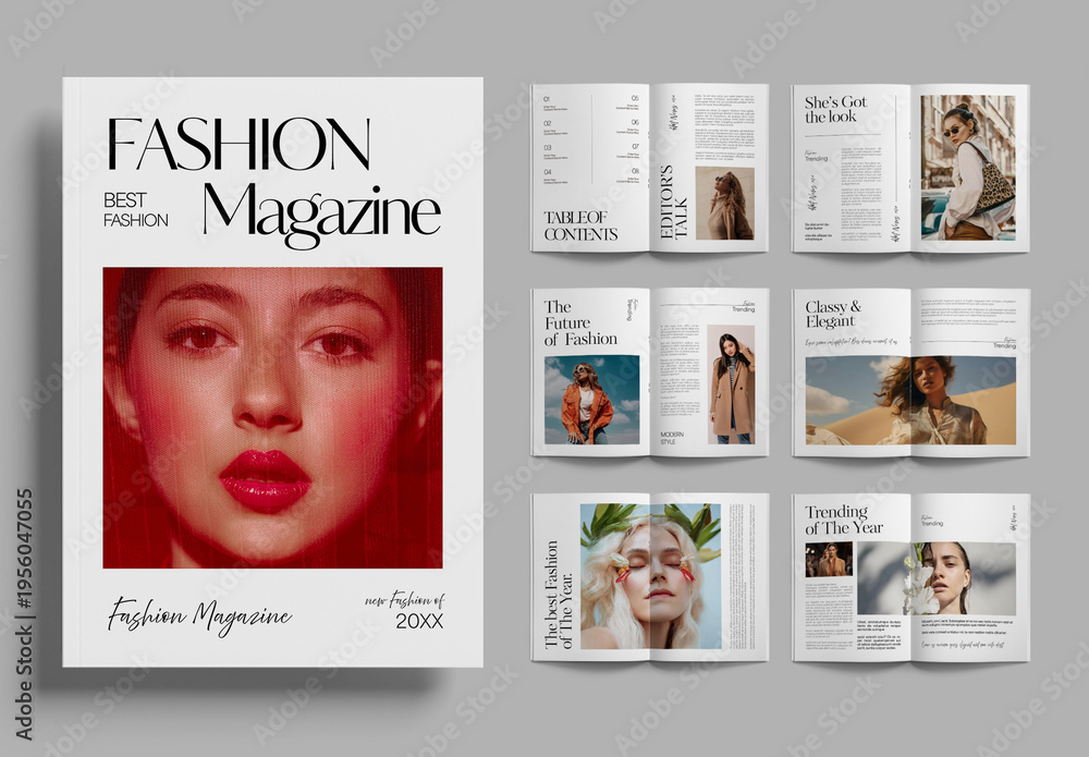 Modern Fashion Magazine Layout Template Stock Template | Adobe Stock