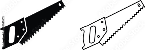 Saw and hand saw Vector