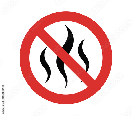 Strong flavors are forbidden icon, no bad smells symbol illustration