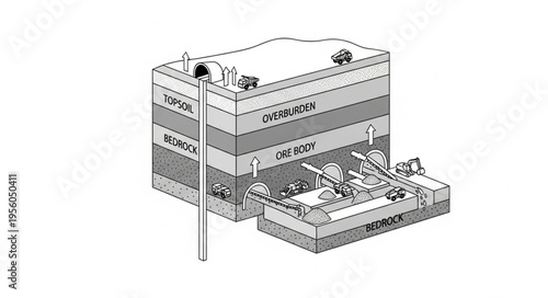Diagram of geological layers with time periods and fossils.