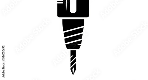 Drill Bit Icon - Precision Tool for Drilling and Construction.