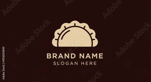 Dumpling Logo Design - A Simple and Elegant Food Icon.