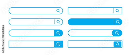 検索ボックスUIデザインセット（シンプルなサーチバー素材）