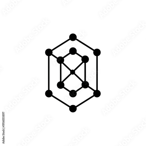 Geometric Graph Illustration - Interconnected Nodes and Lines.