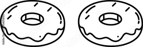 Glazed donuts illustration Vector